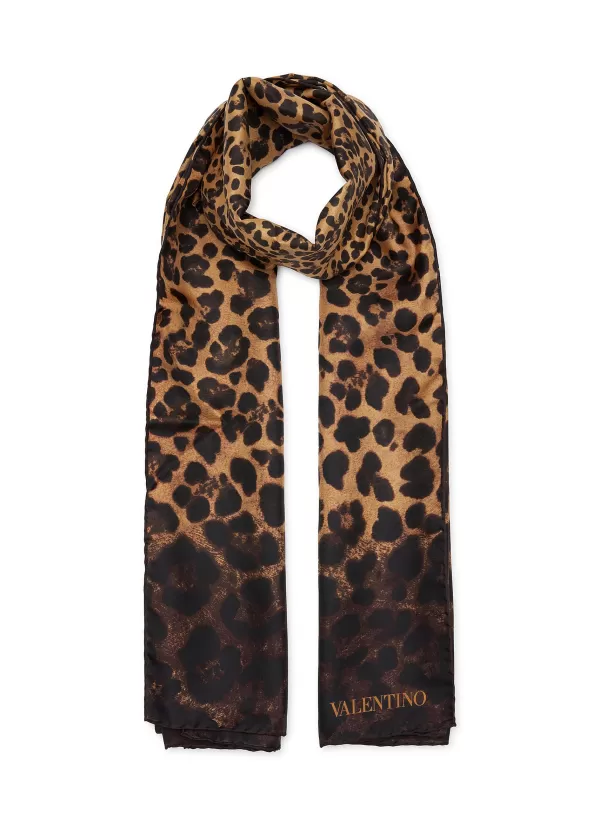 Scarves & Wraps>VALENTINO Animalier Silk Stole