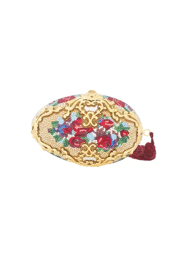 Clutch Bags>JUDITH LEIBER Anniversary Celebration Egg Filigree Savonnerie 1970's Clutch