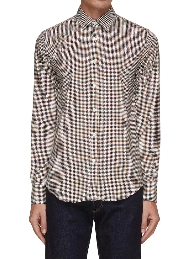 Shirts>CANALI Argyle Geometric Shirt