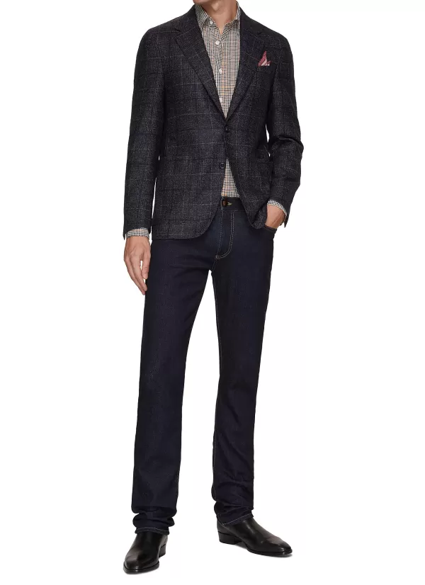 Shirts>CANALI Argyle Geometric Shirt