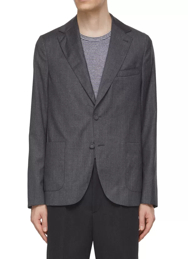 Suits>OFFICINE GENERALE Arthus Single Breasted Notch Lapel Blazer