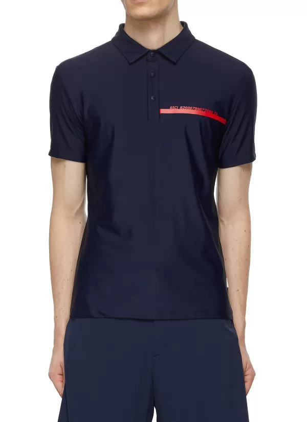 Polos>GOSPHERES Asci Code Logo Polo Shirt