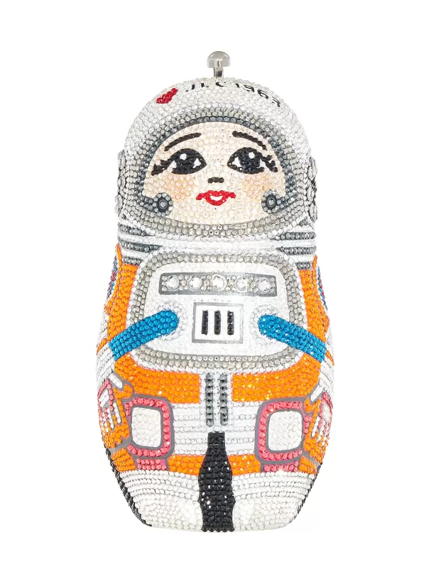 Clutch Bags>JUDITH LEIBER Astronaut Nesting Doll Clutch Bag