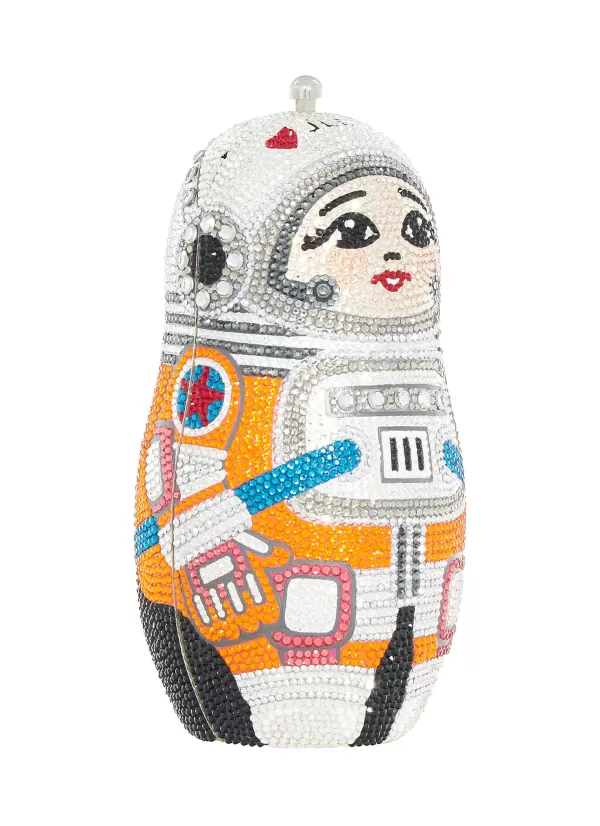 Clutch Bags>JUDITH LEIBER Astronaut Nesting Doll Clutch Bag