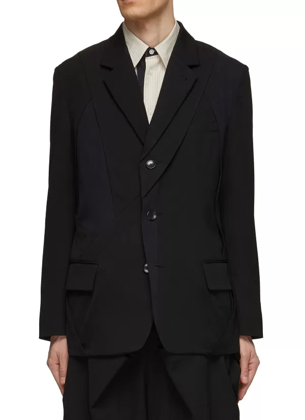 Suits>KHOKI Asymmetric Cutout Cotton Jacket