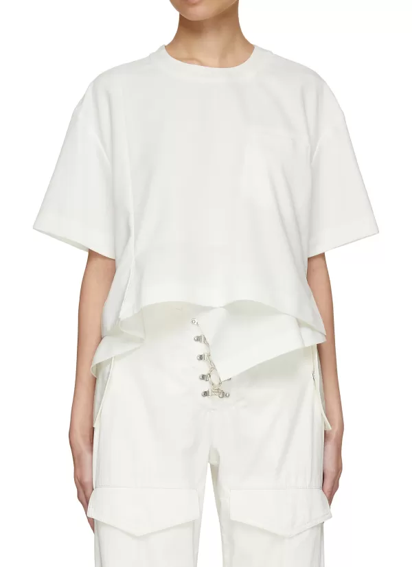 Tops>SACAI Asymmetrical Peplum Hem Top