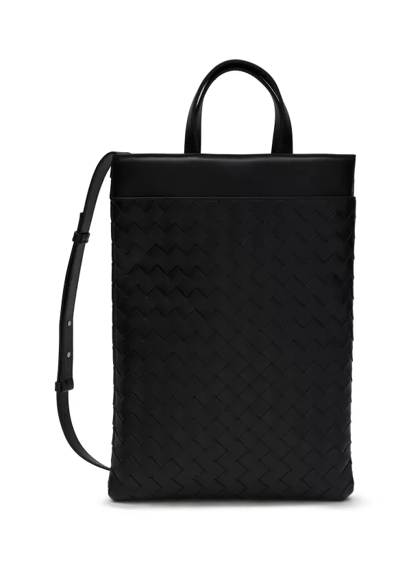 Tote Bags>BOTTEGA VENETA Avenue Intreciciato Leather Laptop Case