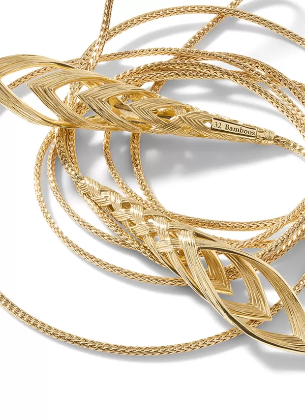 Fine Jewellery>JOHN HARDY Bamboo 18K Gold Chain Wrap Necklace — Size 45