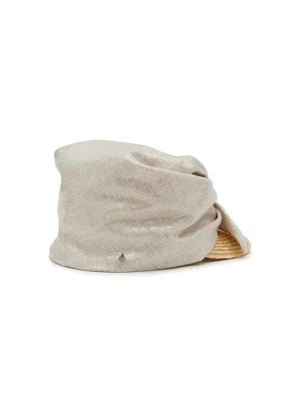 Hats & Gloves>MAISON MICHEL Bella Sequin Embellished Straw Hat