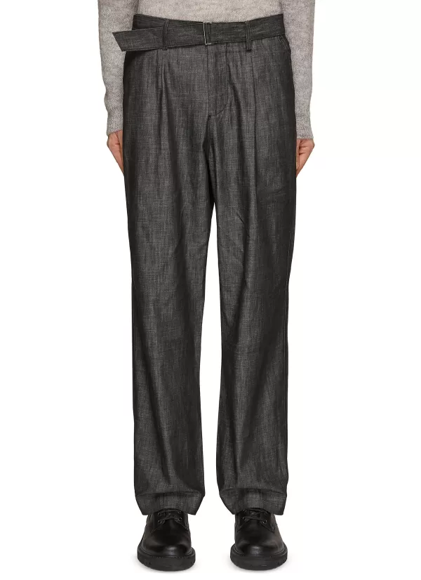 Pants>LE17SEPTEMBRE Belted Pleated Pants