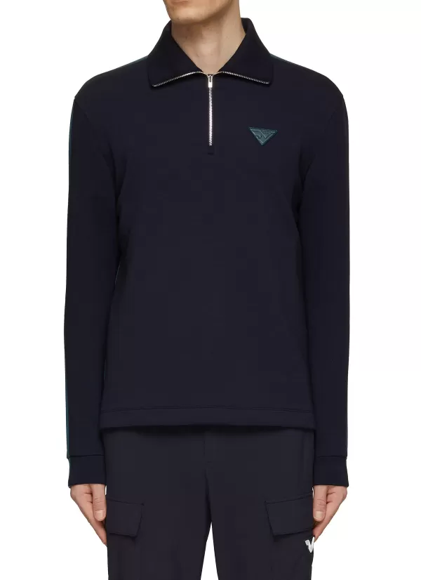 Polos>SOUTHCAPE Bicolour Half Zip Sweatshirt