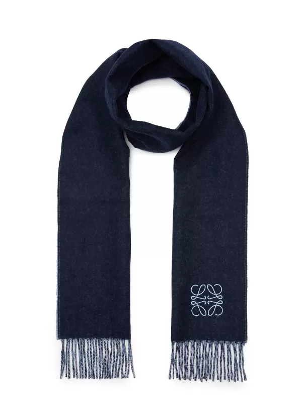 Scarves>LOEWE Bicolour Wool Cashmere Blend Scarf