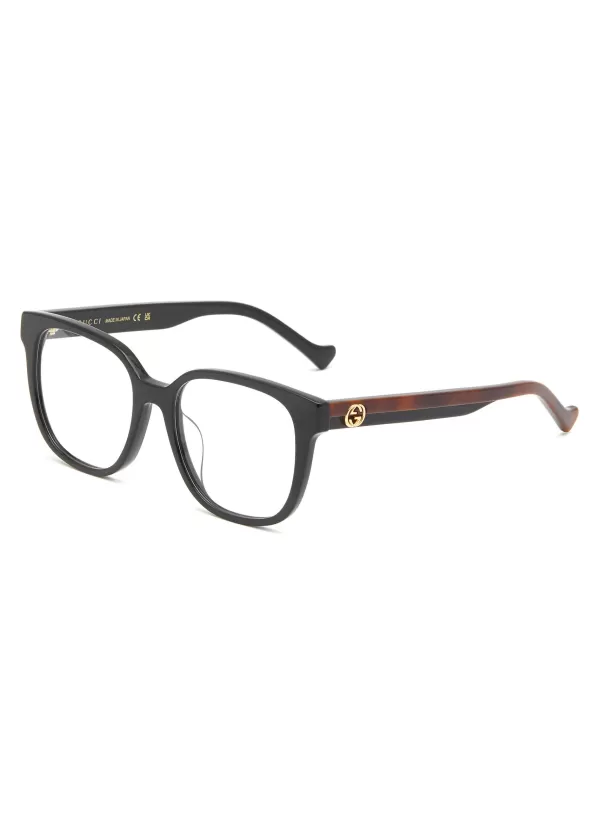 Eyewear>GUCCI Bicoloured Temple Acetate Optical Glasses