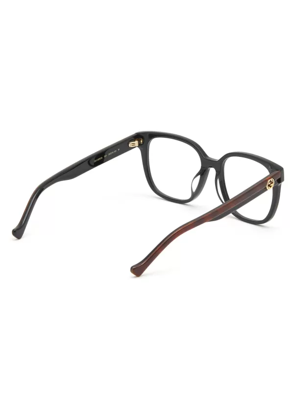 Eyewear>GUCCI Bicoloured Temple Acetate Optical Glasses