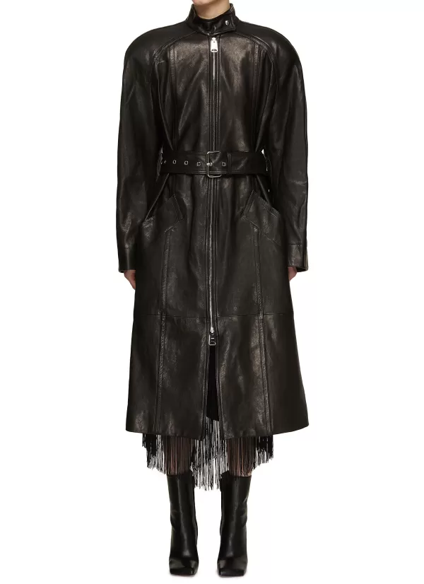 Coats>KHAITE Bobbie Leather Coat