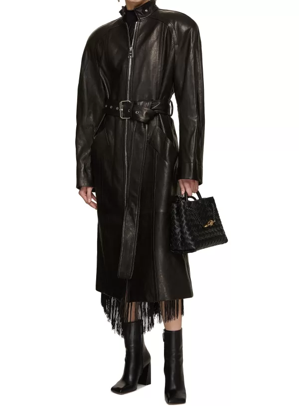 Coats>KHAITE Bobbie Leather Coat