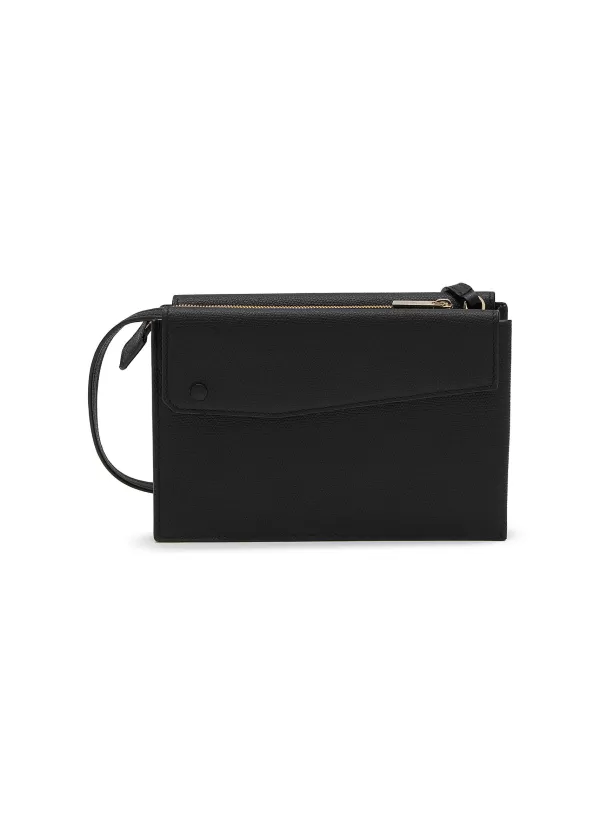 Crossbody>VALEXTRA Borsa Trio Leather Crossbody Bag