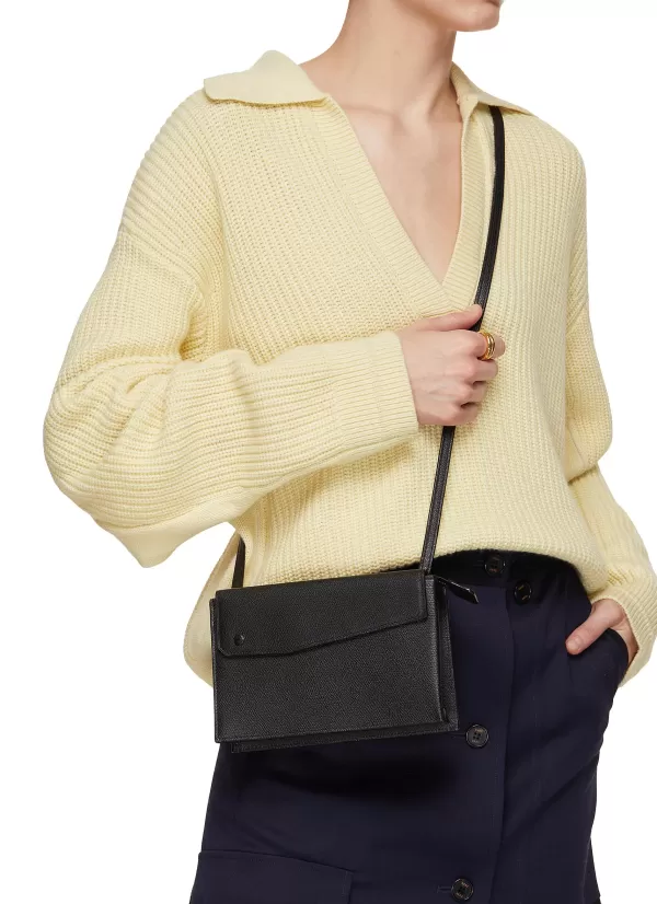 Crossbody>VALEXTRA Borsa Trio Leather Crossbody Bag