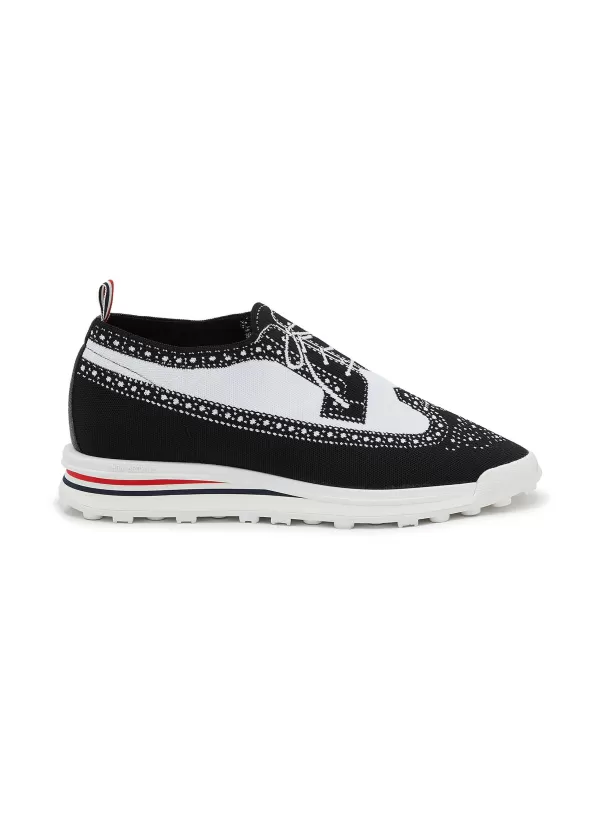 Formal Shoes>THOM BROWNE Brogue Knit Sneakers