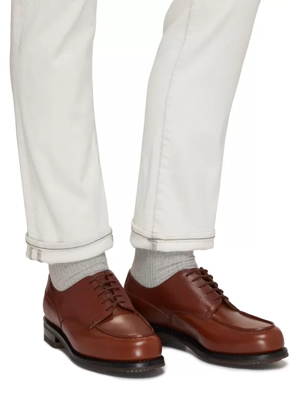 Flats>J.M. WESTON Brown Golf Derby Shoes