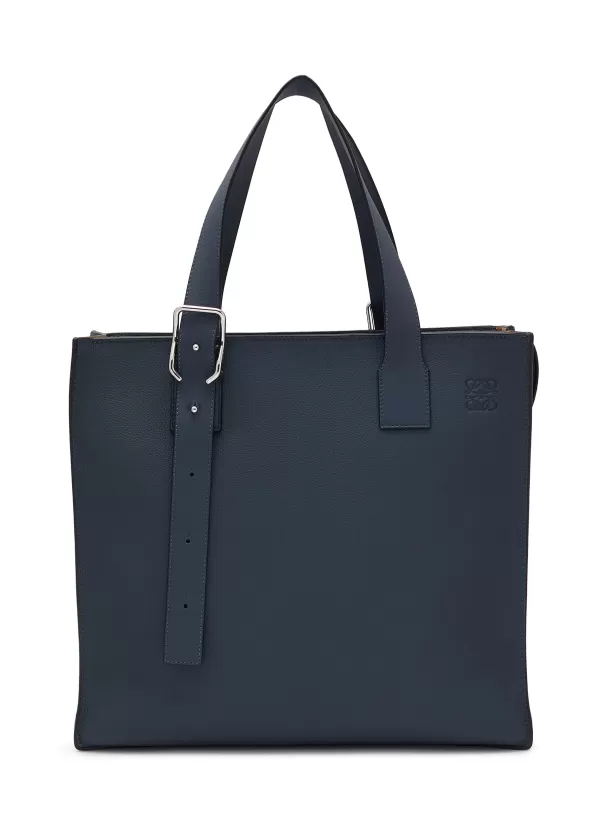 Tote Bags>LOEWE Buckle Zip Leather Tote