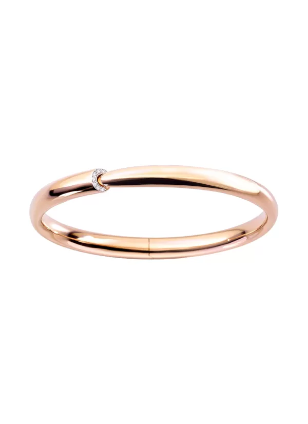 Fine Jewellery>VHERNIER Calla 18K Rose Gold Diamond Bracelet — 15Cm