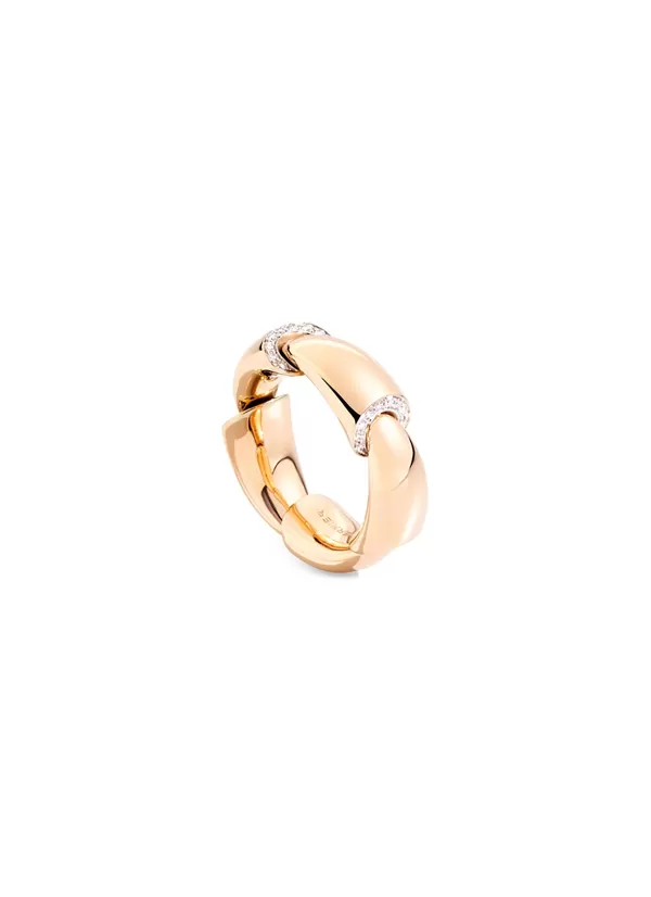 Fine Jewellery>VHERNIER Calla 18K Rose Gold Diamond Ring — Size 52