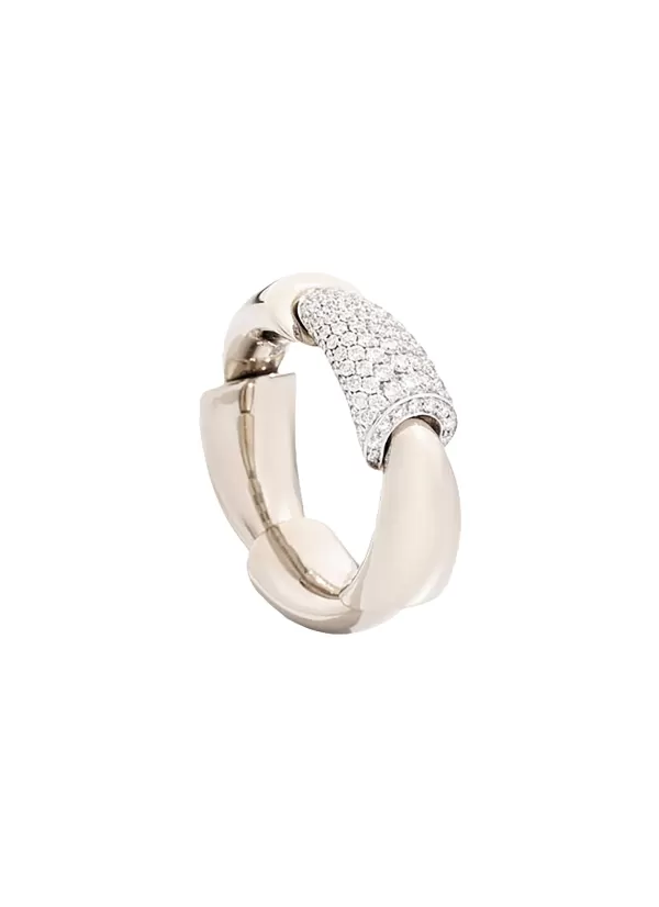 Fine Jewellery>VHERNIER Calla 18K White Gold Diamond Ring — Size 52