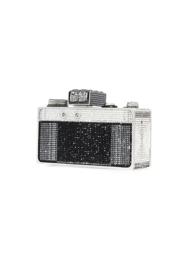 Clutch Bags>JUDITH LEIBER Camera Flash Stone Embellished Clutch