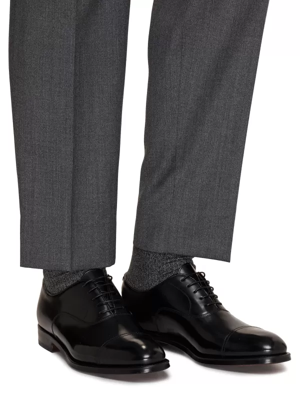 Formal Shoes>DOUCAL's Cap Toe 5-Eyelet Leather Oxford Shoes