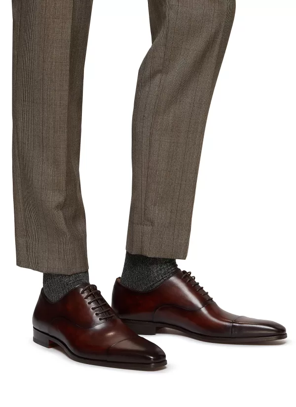 Formal Shoes>MAGNANNI Cap Toe 6-Eyelet Leather Oxford Shoes