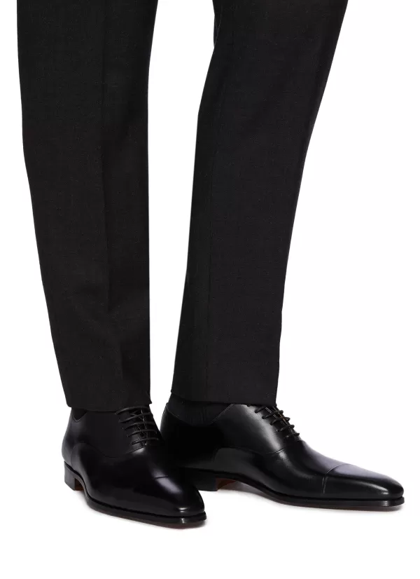 Formal Shoes>MAGNANNI Cap Toe 6-Eyelet Leather Oxford Shoes