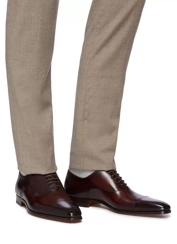 Formal Shoes>MAGNANNI Cap Toe 6-Eyelet Leather Oxford Shoes