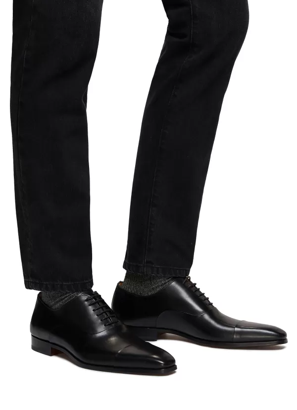 Formal Shoes>MAGNANNI Cap Toe 6-Eyelet Leather Oxford Shoes