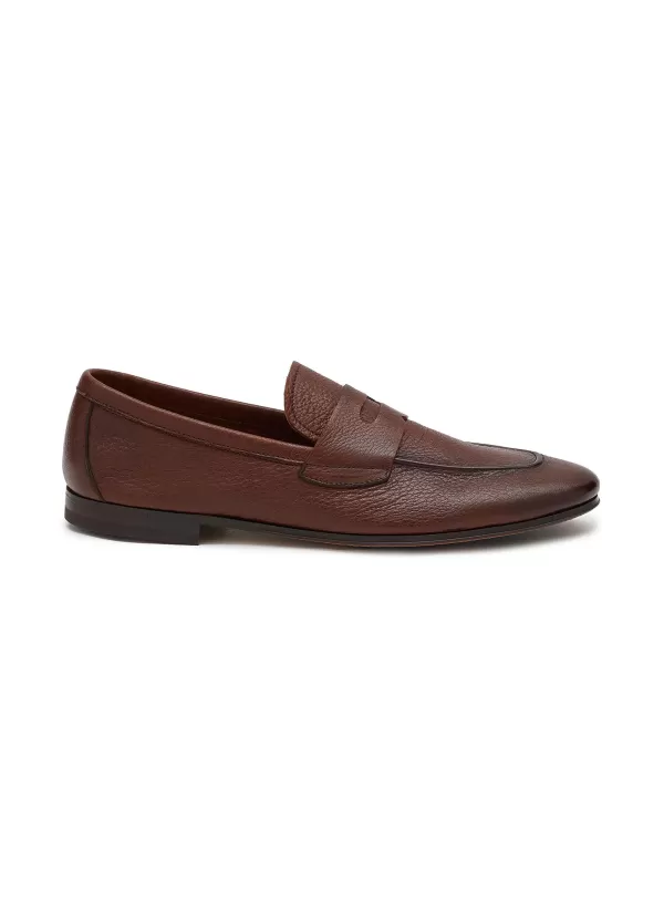 Flats>HENDERSON Capri Penny Leather Loafers