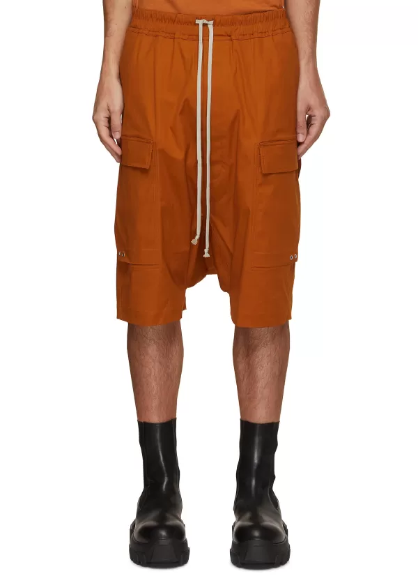 Pants>RICK OWENS Cargo Pod Dropped Crotch Shorts