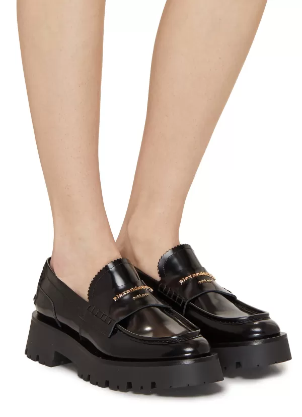 Flats>ALEXANDER WANG Carter Lug Patent Leather Loafer