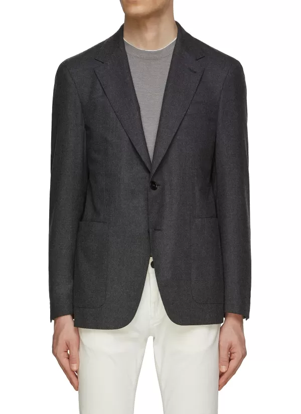 Suits>CANALI Cashmere Blend Single Breasted Blazer