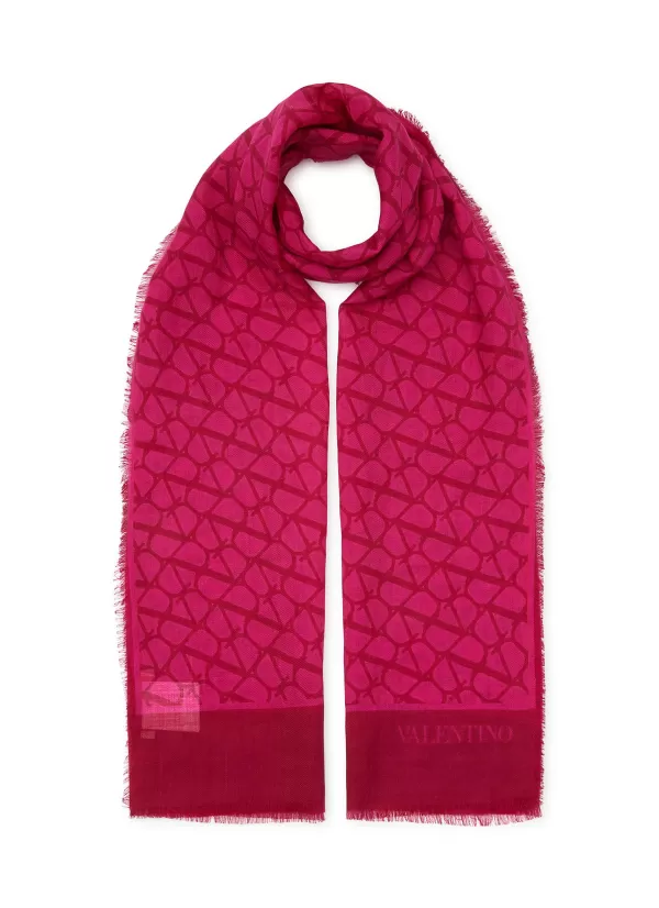 Scarves & Wraps>VALENTINO Cashmere Toile Iconographe Stole