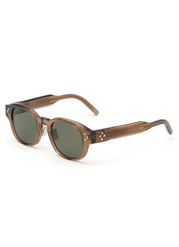 Eyewear>DIOR Cd Diamond R2F Round Acetate Sunglasses