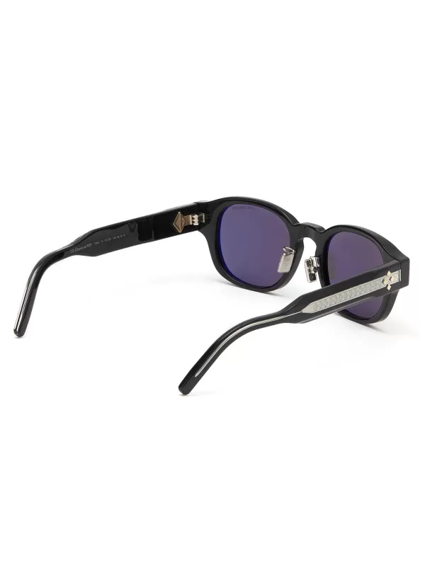 Eyewear>DIOR Cd Diamond R2F Round Acetate Sunglasses