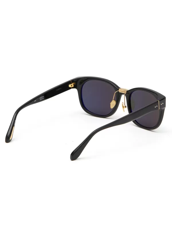 Eyewear>LINDA FARROW Cedric Acetate D-Frame Sunglasses