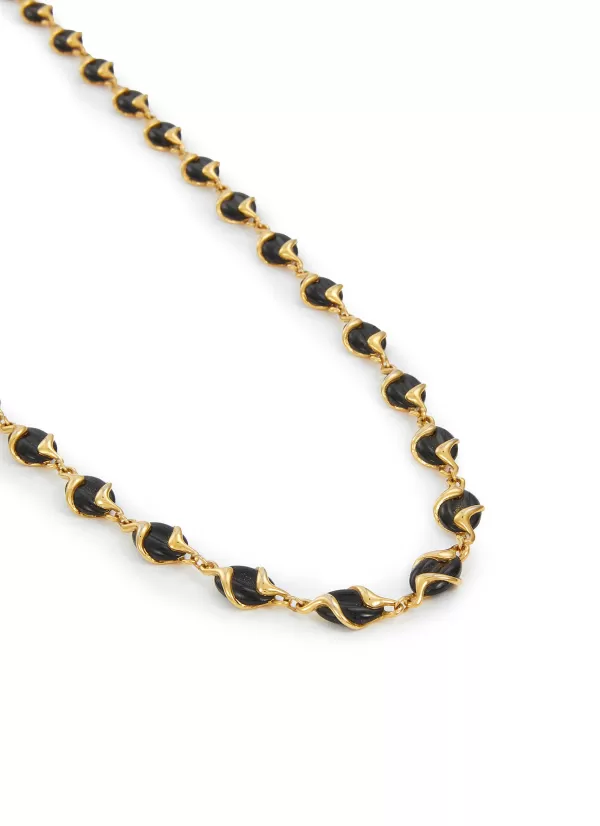 Vintage Accessories>* Chanel Gold Tone Jet Necklace