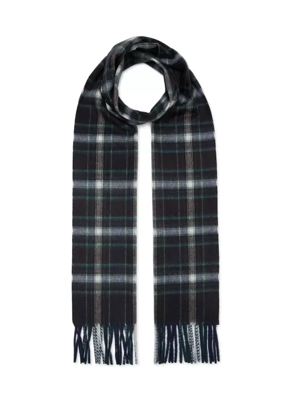 Scarves>COLOMBO Check Print Cashmere Scarf