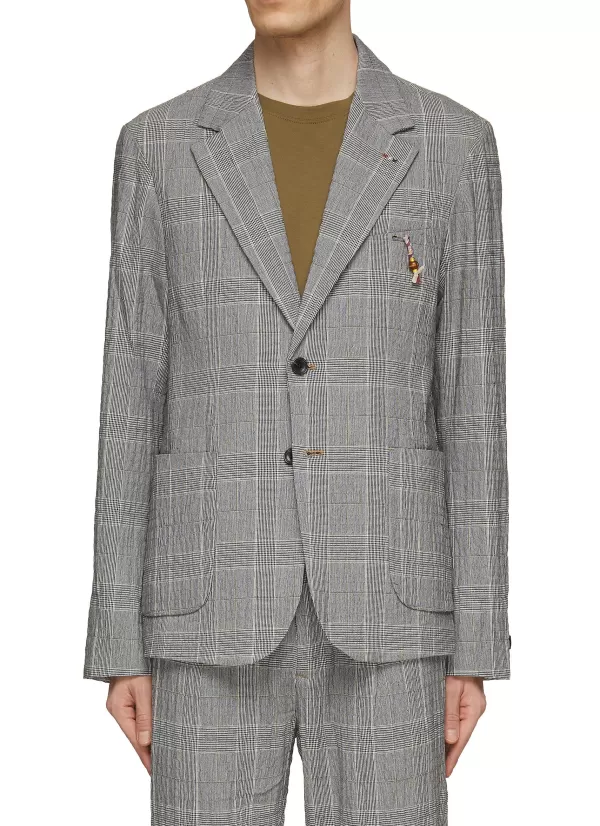 Suits>SCOTCH & SODA Checked Seersucker Blazer