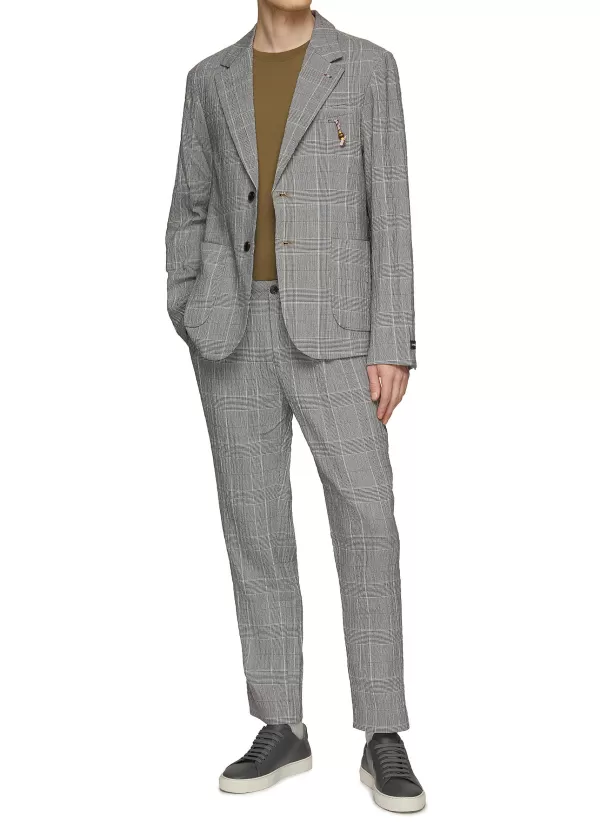 Suits>SCOTCH & SODA Checked Seersucker Blazer