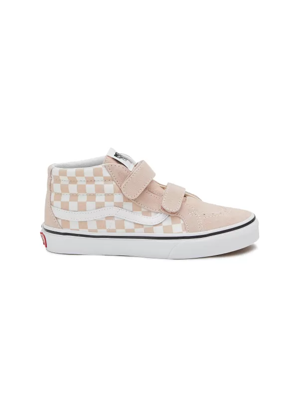 Shoes>VANS Checkerboard Velcro Kids High Top Sneakers