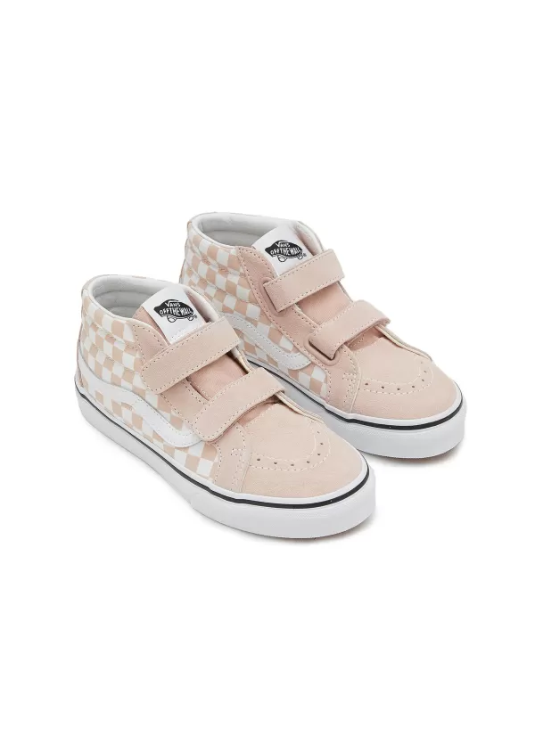 Shoes>VANS Checkerboard Velcro Kids High Top Sneakers