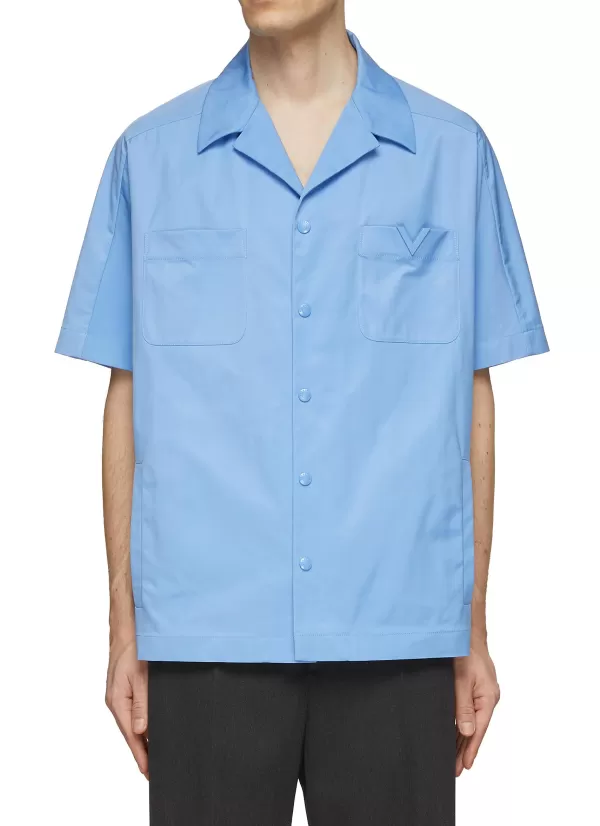 Shirts>VALENTINO Chest Pocket Short Sleeve Shirt