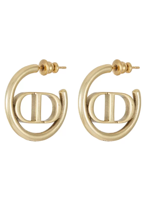 Vintage Accessories>* Christian Dior Gold Tone Hoop Earrings